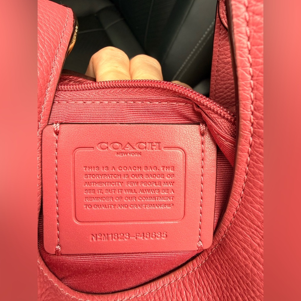 Coach Pink Leather Shoulder Bag - Picture 5 of 6